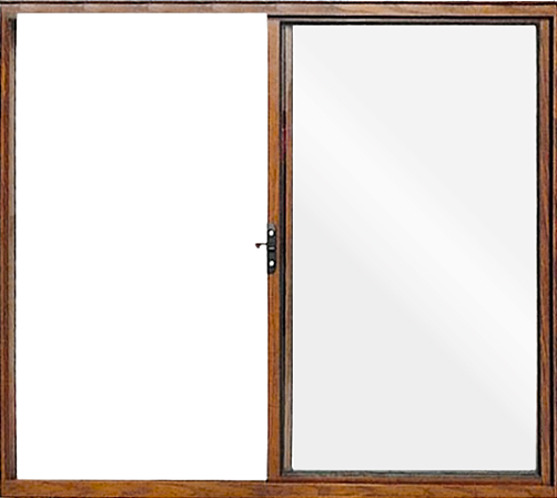 Janela De Correr 2 Fls Sem Grade Alumínio Amadeirado - Esap Plus