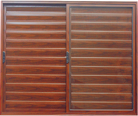 Janela Veneziana 3 Fls Sem Grade Alumínio Amadeirado - Esap Plus