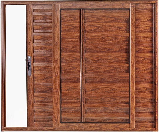 Janela Veneziana 3 Fls Sem Grade Alumínio Amadeirado - Esap Sublime