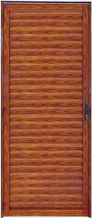 Porta Palheta Sem Ventilação Alumínio Amadeirado - Esap Linha 25