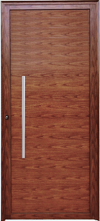 Porta Lambril Sem Vidro Com Puxador 80 Cm Alumínio Amadeirado - Esap Linha 25