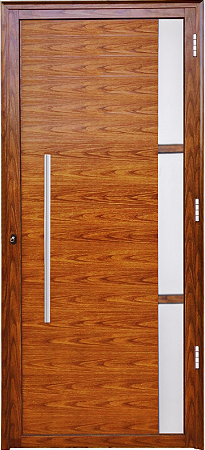 Porta Lambril 1 Visor Vdr. Boreal Com Puxador 80 Cm Alumínio Amadeirado - Esap Linha 25