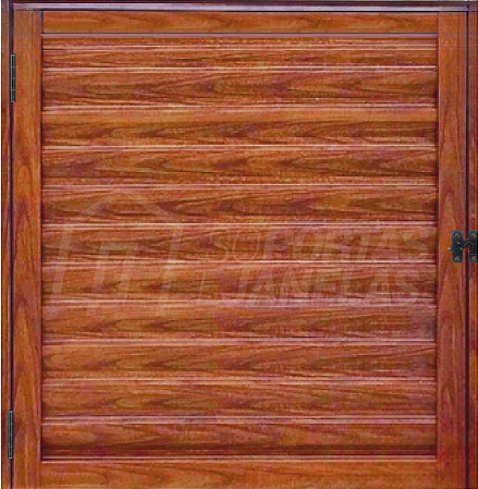 Porta Abrigo Sem Ventilação Alumínio Amadeirado - Esap Linha 16