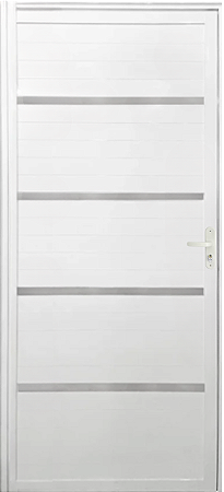 Porta Lambril Frisada Sem Vidro Alumínio Branco - Spj Premium