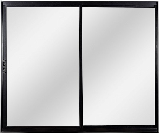 Janela Correr 2 Folhas Sem Grade Alumínio Preto - SPJ Modular Plus