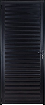 Porta Palheta Sem Ventilação Alumínio Preto - SPJ Modular Plus