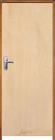 Porta Lisa Mista Comercial c/ Batente de 14 cm Misto c/ Fechadura Tambor Wc - Rick Esquadrias Saldão