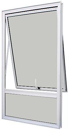 Janela Maxim-Ar 1 Seção Com Bandeira Fixa Inferior Sem Grade Alumínio Branco Vdr. Mini Boreal Req. 4,3 Cm - Spj Linha 25 - Saldão