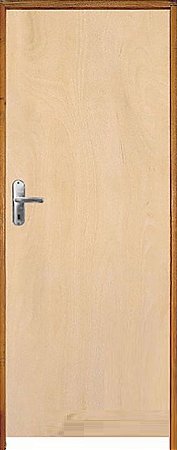 Porta Lisa Mista Comercial c/ Batente de 11 cm Misto c/ Fechadura Tambor - Rick Esquadrias Saldão