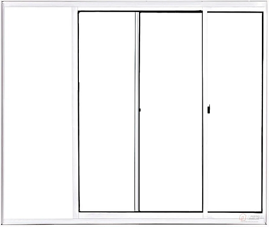 Janela De Correr 2 Folhas Sem Bandeira Sem Grade Alumínio Branco - Spj Linha Leve - Saldão