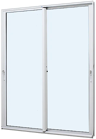 Porta De Correr Alumínio Branco 2 Fls Móveis Sem Travessa Vdr Liso - Jap Perfecta Max