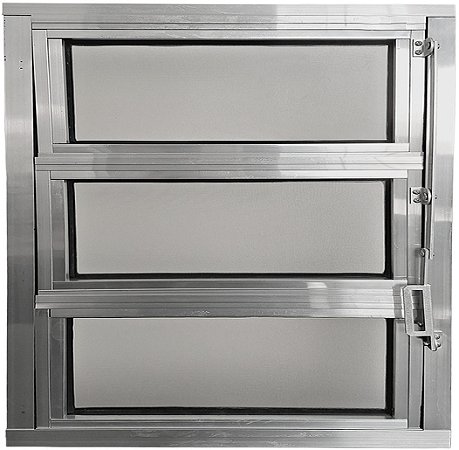 Janela Basculante 1 Sec. Vdr. Mini Boreal Alumínio Brilhante - Cmc Classic