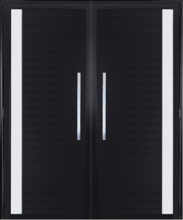 Porta Central Lambril Duplo Visor Vdr. Mini Boreal Com Puxador Alumínio Preto - Spj Elegance