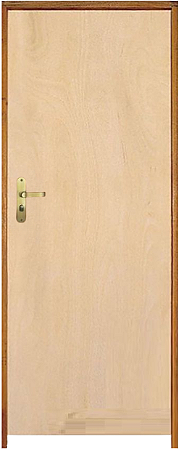 Porta Lisa Mista Comercial c/ Batente de 16 cm Tauari c/ Fechadura Tambor - Rick Esquadrias