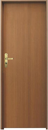 Porta Lisa Padrão Imbuia c/ Batente de 16 cm Tauari c/ Fechadura Tambor - Rick Esquadrias