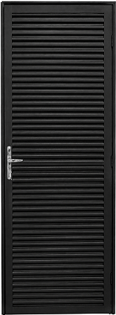 Porta Laminada Com Ventilação Alumínio Preto - Brasil Esquadrias - Premium Black