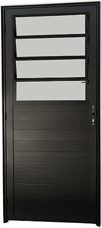 Porta Lambril Basculante Vdr. Boreal Alumínio Preto - Spj Linha 25 Saldão