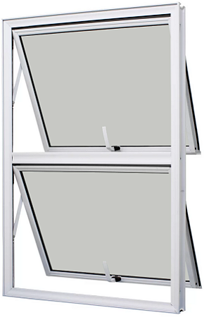 Janela Maxim-Ar 2 Seções Vertical Sem Grade Alumínio Branco Vdr. Mini Boreal - Spj Linha 25 Saldão