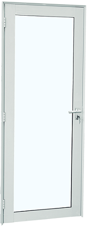 Porta Vidro Inteiro Temperado Alumínio Branco - Brasil Esquadrias - Premium Saldao