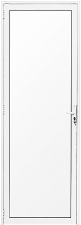 Porta Panorâmica Vidro Temperado Liso Incolor Alumínio Branco - Spj Linha 25