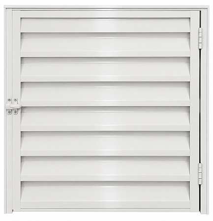 Porta Abrigo Com Ventilação Alumínio Branco - Esap Linha 16 Saldão