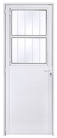 Porta Lambril Com Postigo Alumínio Branco Vidro Boreal - Linha TopSul - Esquadrisul