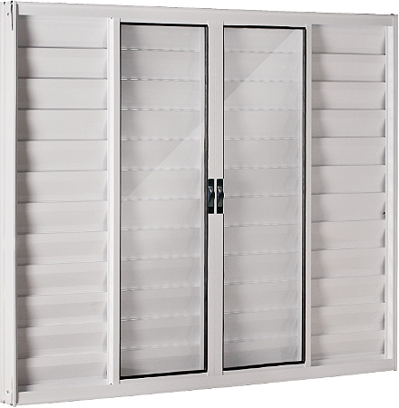 Janela Veneziana 6 Folhas Sem Grade Alumínio Branco - SPJ Modular Plus