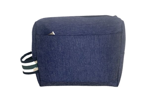 Necessaire Rafa jeans alça listrada verde