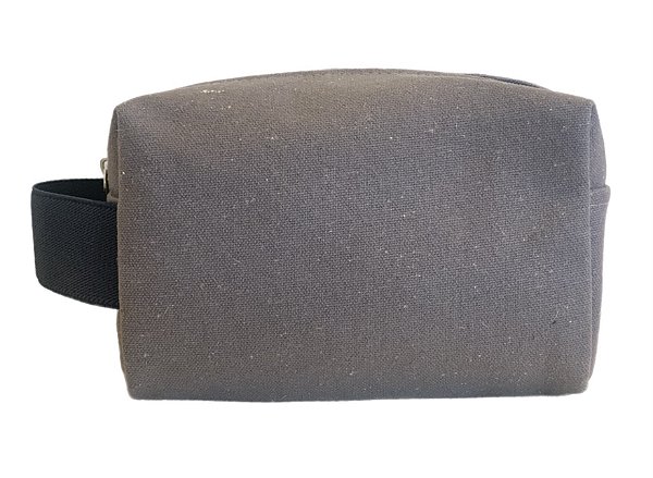 Necessaire Quadradinha cinza mescla com marinho