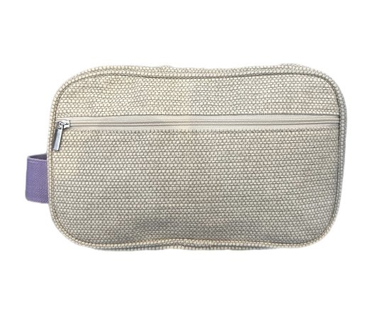 Necessaire Dupla palha alça lilás