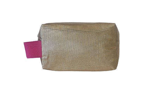 Necessaire Quadradinha cobre alça rosa