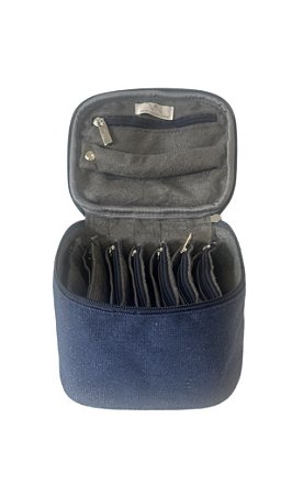 Frasqueira Bijoux jeans brilhante