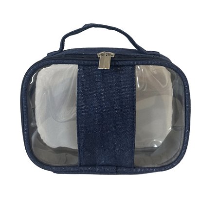 Necessaire Luz jeans brilhante