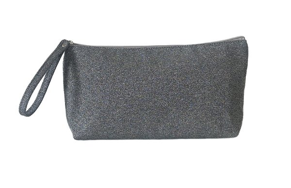 Necessaire Vertical G prata brilho
