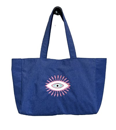 Bolsa Positano azul olho grego