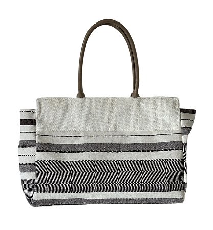 Bolsa Taormina offwhite e marrom