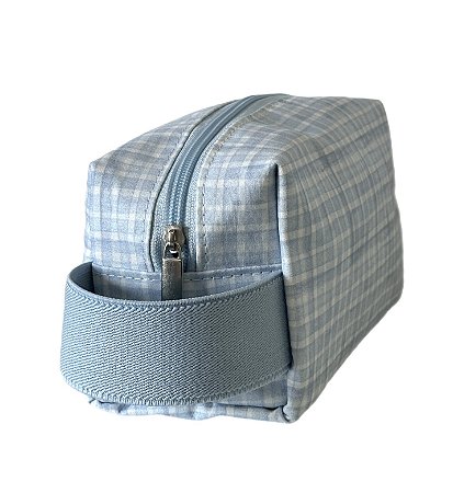 Necessaire Quadradinha Xadrez azul