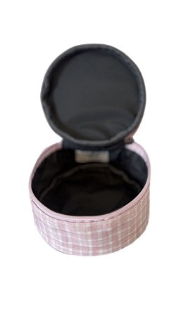 Porta fios xadrez rosa