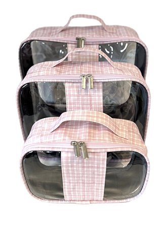 Kit Daslu Liz xadrez rosa