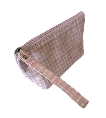 Necessaire Ale xadrez rosa