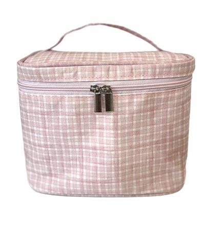 Frasqueira Xadrez rosa