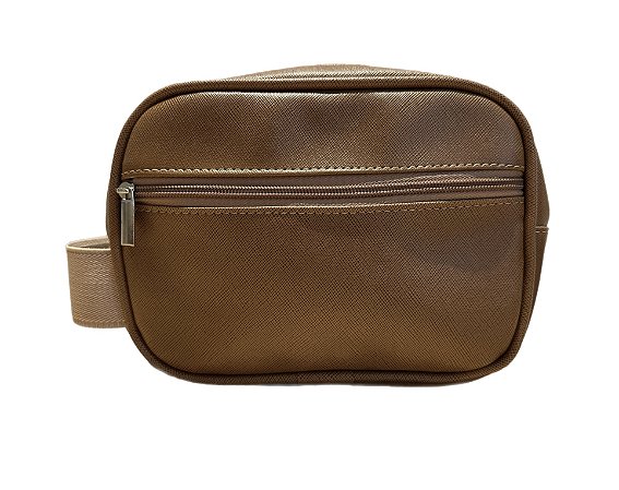 Necessaire mini dupla caramelo alça nude
