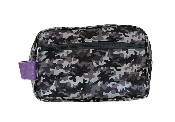 Necessaire Dupla camuflado alça lilas