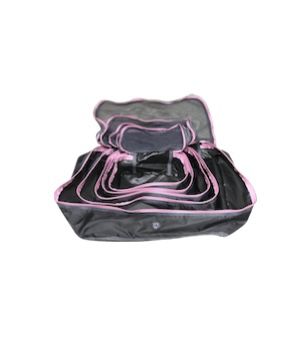 Kit nylon cinza com rosa