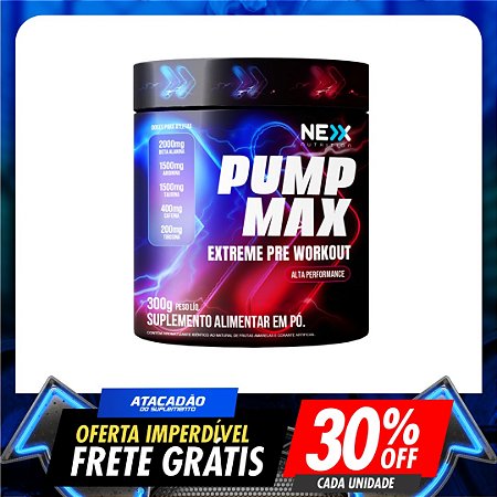BLACK FRIDAY: PRÉ TREINO PUMP MAX NEX NUTRITION 300G