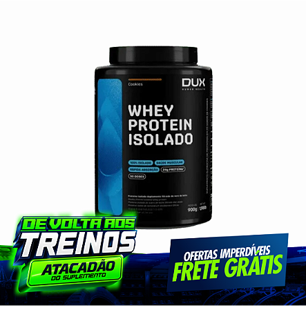 WHEY ISOLADO DUX COOKIES POTE 900G