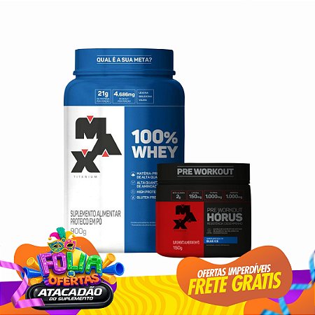 COMBO 100% WHEY900G+PRÉ TREINO 300G