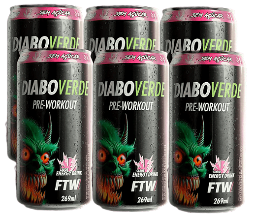 DIABO VERDE PRE WORKOUT DRINK FTW ENERGY DRINK C/6 269ML