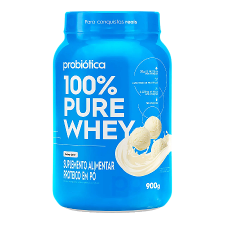 100% PURE WHEY PROBIOTICA LEITE PT 900G