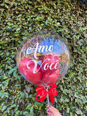 Balão Bubble "Amo Você"